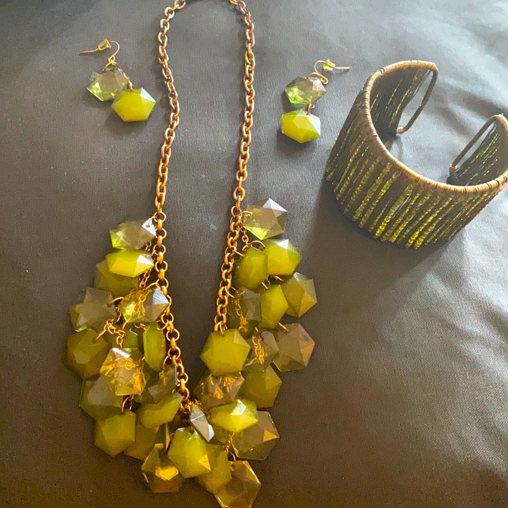 Green Jewel tone 3 piece set